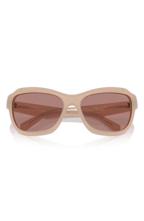 63mm Oversize Butterfly Sunglasses