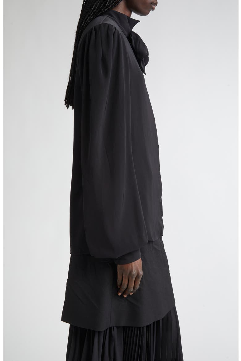 Bow Blouse, Alternate, color, 1000 BLACK