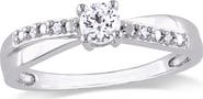 Julianna B. Created White Sapphire & Diamond Crossover Ring