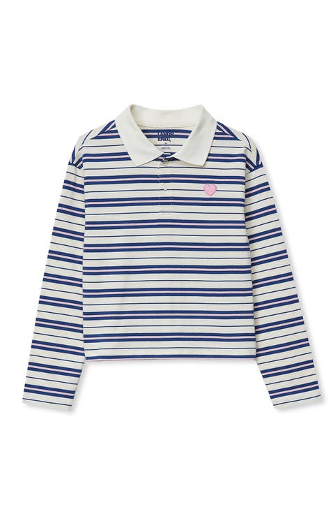 Girls Long Sleeve Collared Polo Shirt