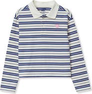Lands' End Girls Long Sleeve Collared Polo Shirt