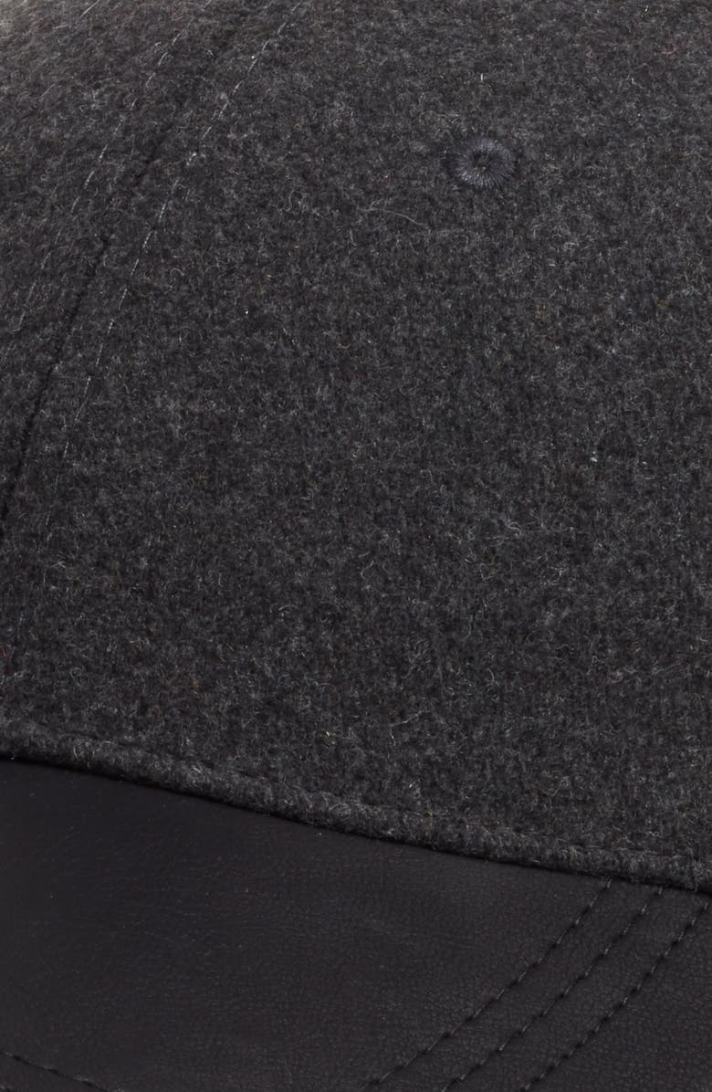 Treasure & Bond Faux Leather Brim Baseball Cap, Alternate, color, 