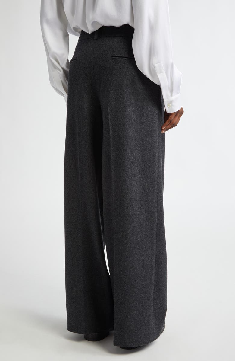 Michael Kors Collection Pleated Wool Stretch Flannel Baggy Pants, Alternate, color,