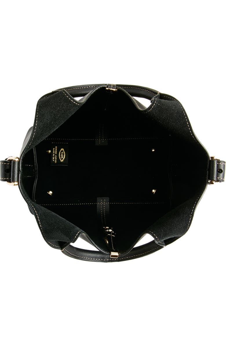 Tod
s Mini Leather Shopping Bag Tote, Alternate, color, Nero