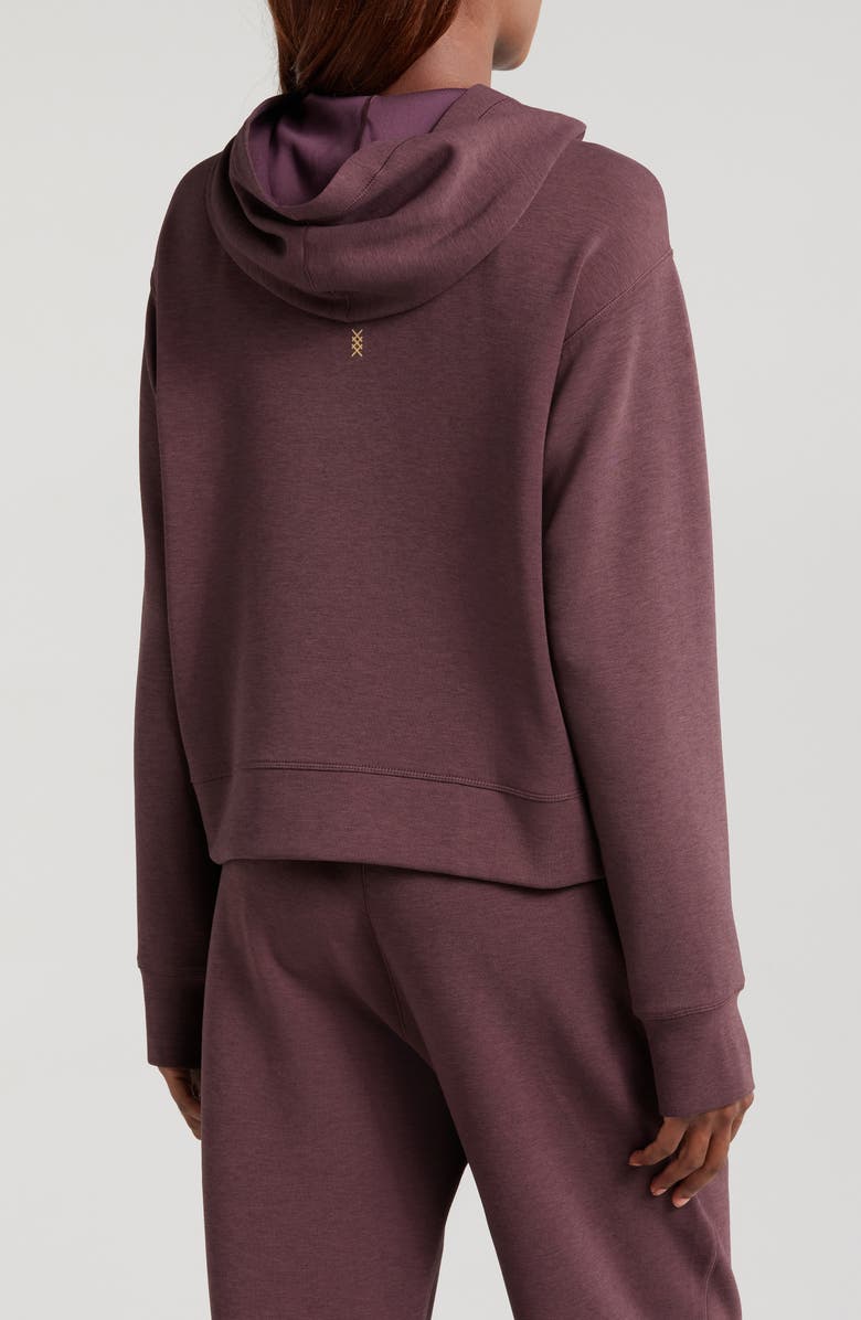 Rhone DreamGlow Full Zip Hoodie, Alternate, color, Brown Berry