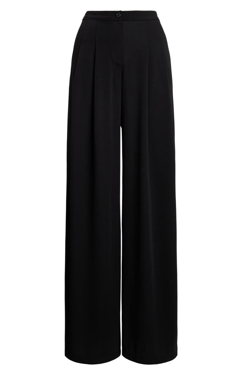 Lauren Ralph Lauren Jersey Wide Leg Pants, Alternate, color, Black