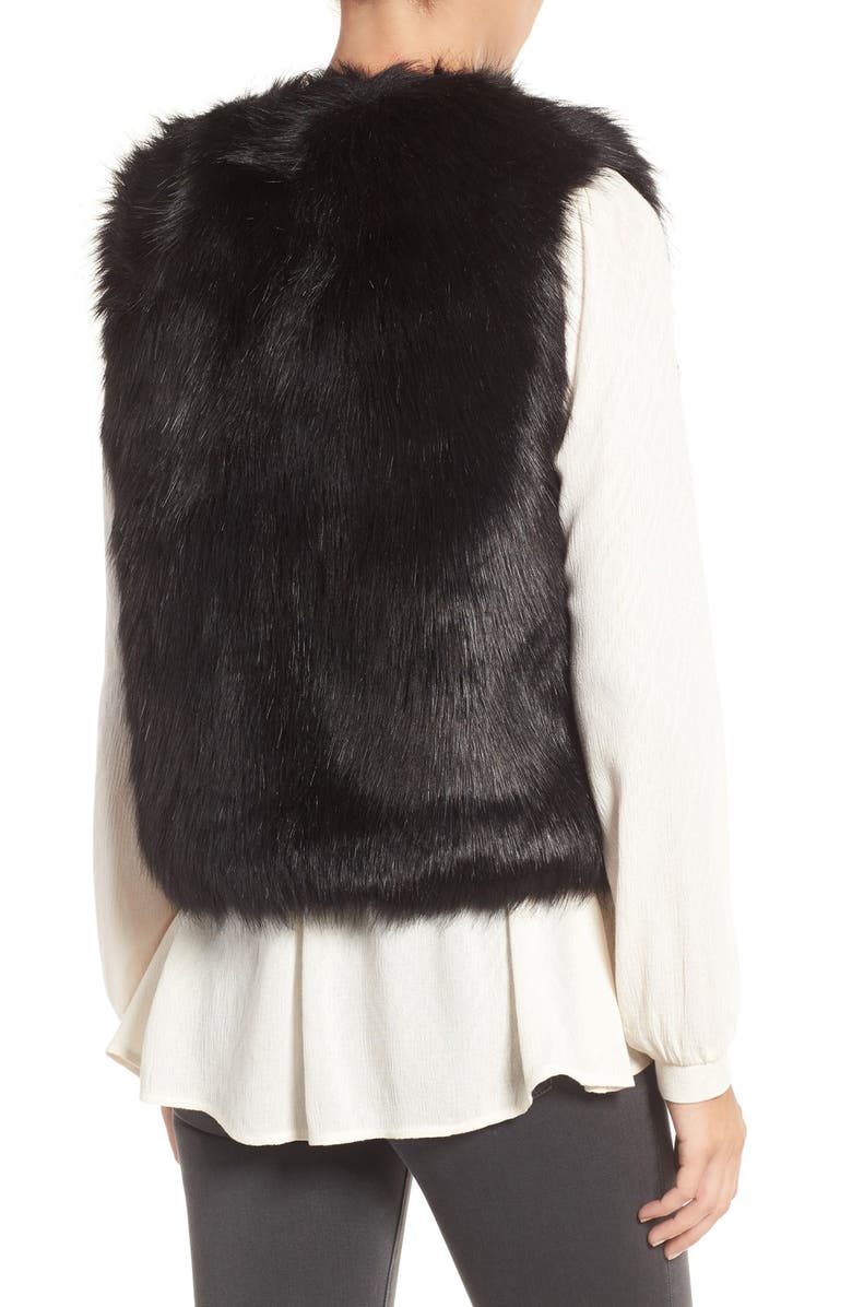 Sole Society Faux Fur Vest, Alternate, color,