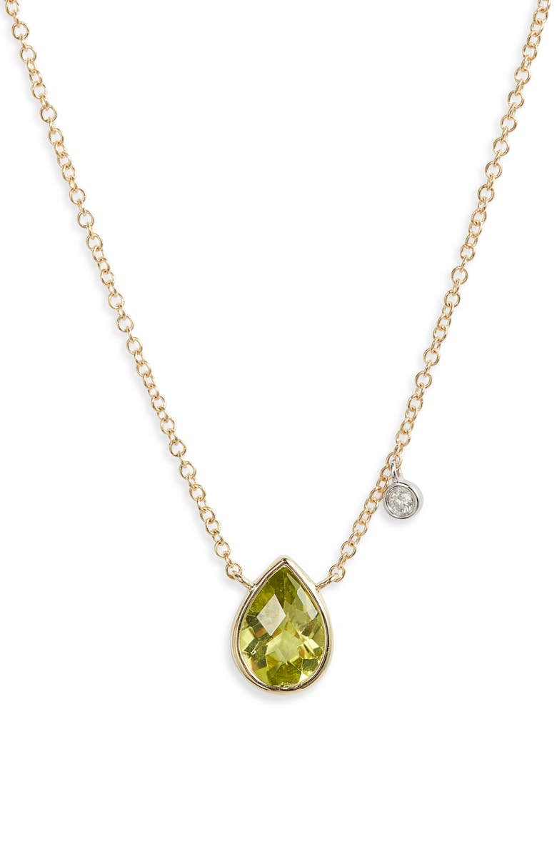 Meira T Peridot Pendant Necklace, Main, color,