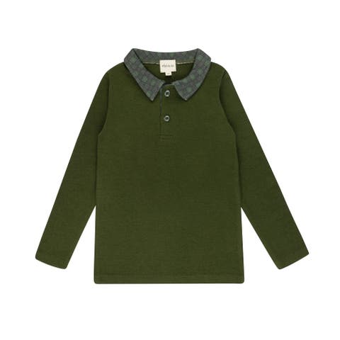 Velour Plaid Bear Collection - Polo (Toddler, Little Kid & Big Kid)