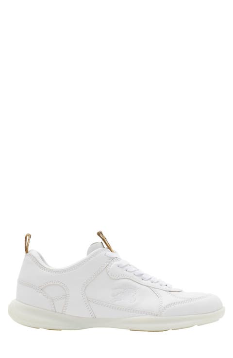 スニーカー BURBERRY Men Sneakers 8109170A1462 WHITE Burberry Men's EKD Embossed Sneakers in White Burberry