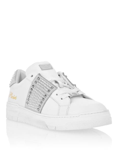 Low Top Sneakers Strass Studs Unisex