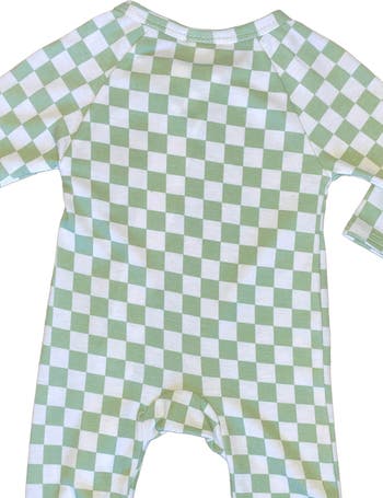 Checkerboard Footie, Cap & Lovey Set