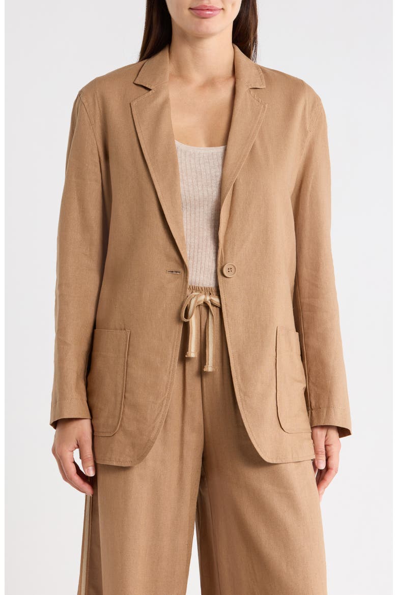 One Button Blazer, Main, color, MOCHA