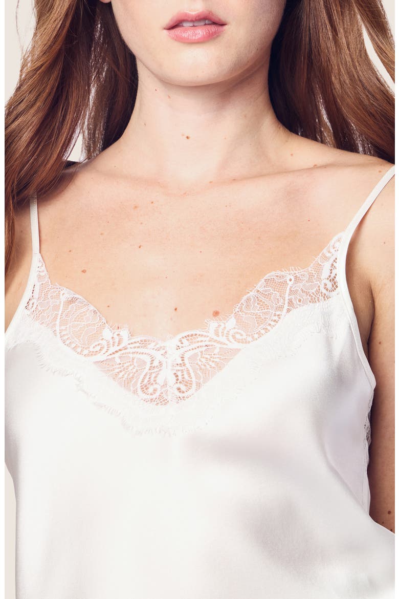 Silk Lace Slip Dress, Alternate, color, WHITE