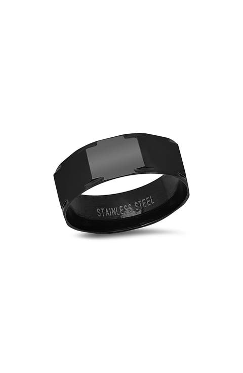 Men's Ion Plated Stainless Steel Band Ring