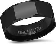 STEELTIME Men's Ion Plated Stainless Steel Band Ring