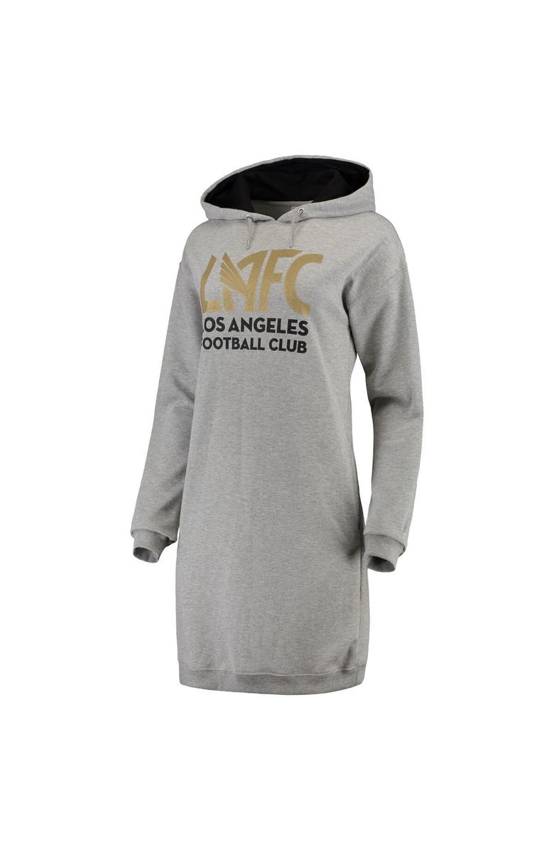 ZOOZATZ Women's ZooZatz Heathered Gray LAFC Focus Sweatshirt Dress, Main, color,