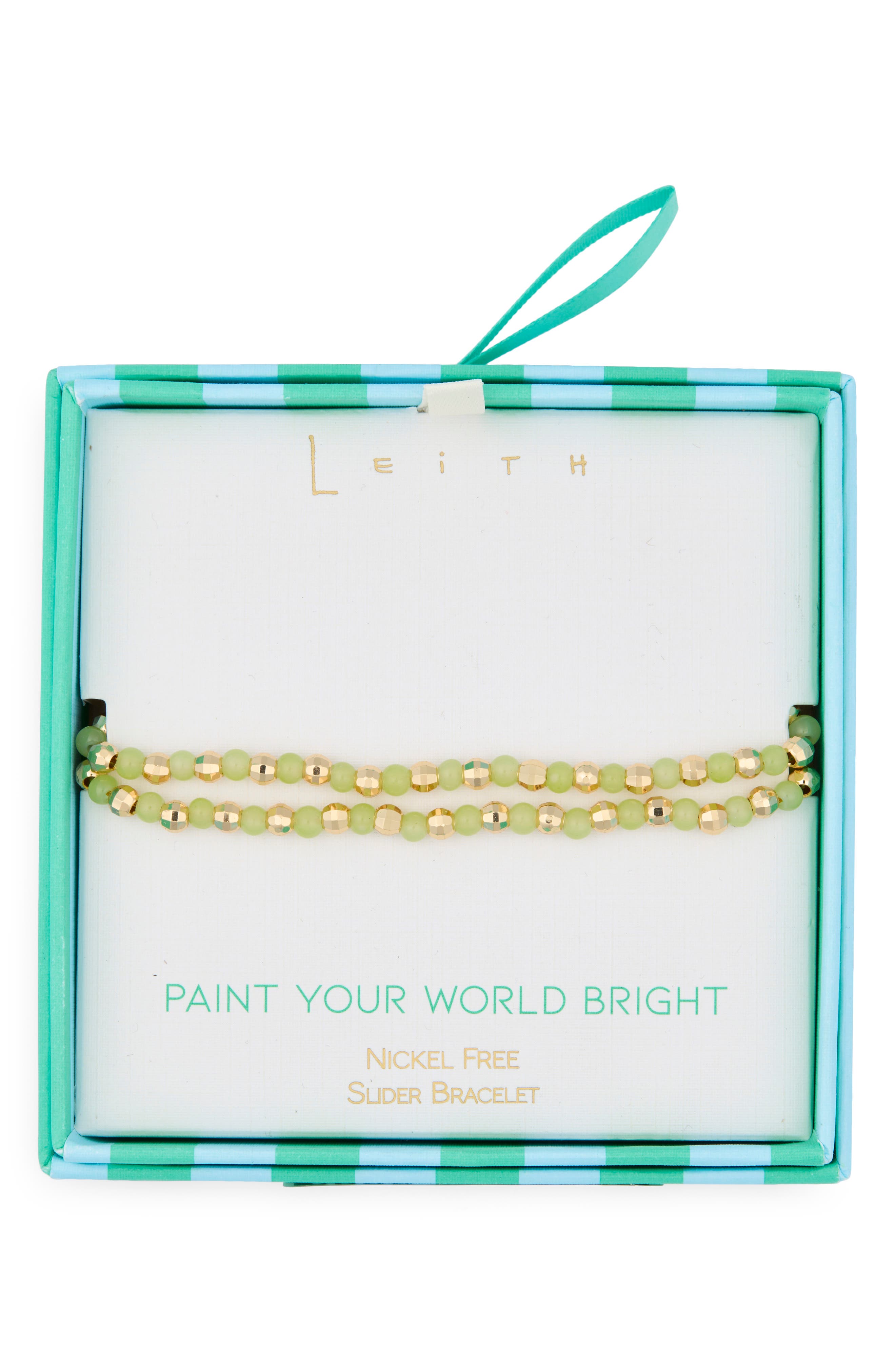 Leith Beaded 2-Row Slider Bracelet