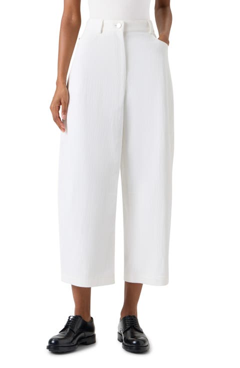 Farrow Washed Crop Barrel Leg Jeans