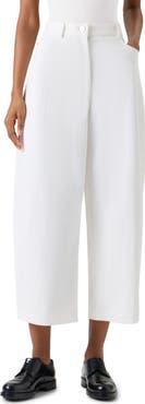 Akris punto Farrow Washed Crop Barrel Leg Jeans