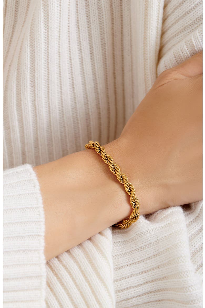 Reine Rope Bracelet, Alternate, color, Gold