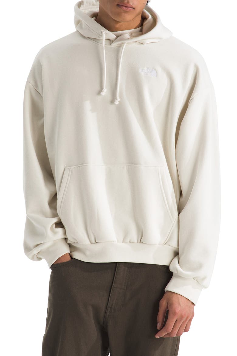 Evolution Simple Dome Oversize Cotton Blend Hoodie, Main, color, WHITE DUNE