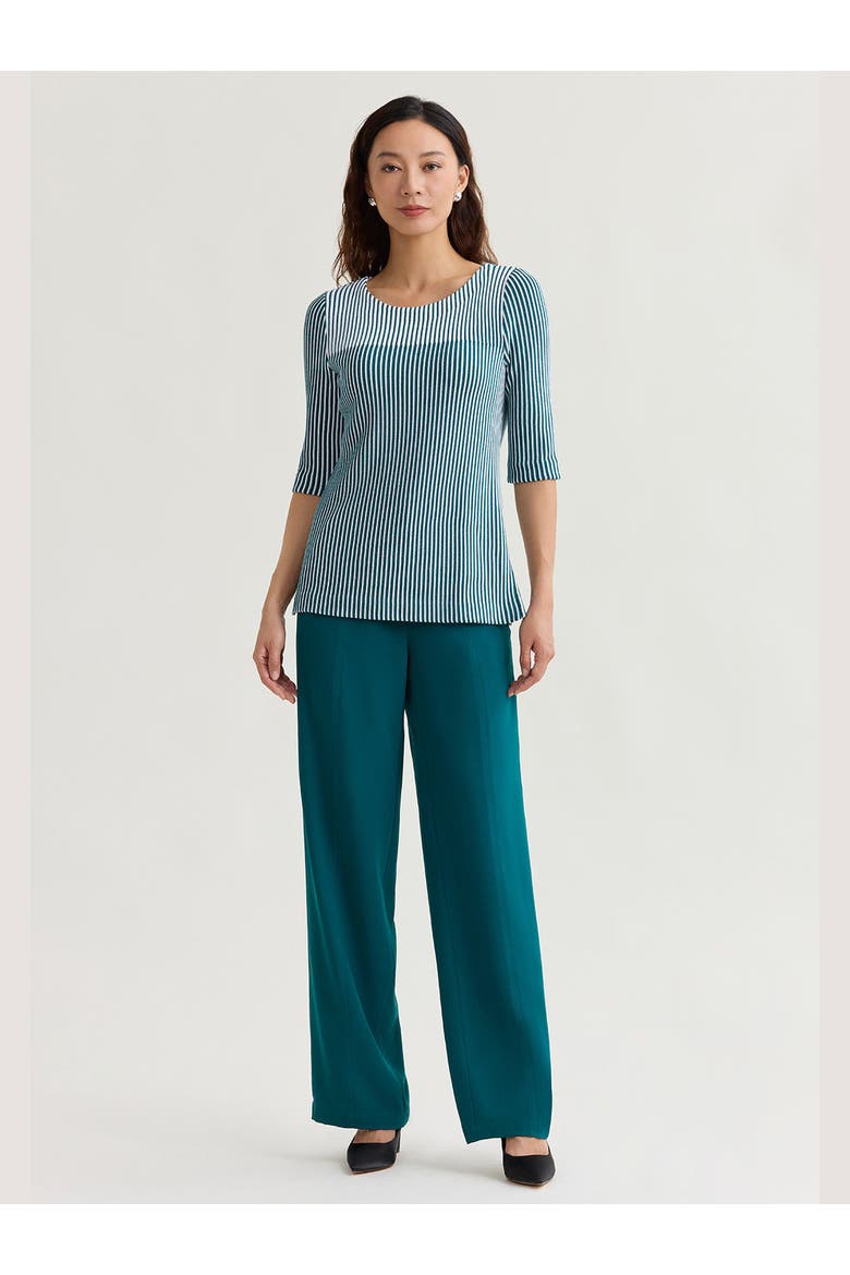 Linear Stripe Soft Knit Tunic, Alternate, color, Spruce/White
