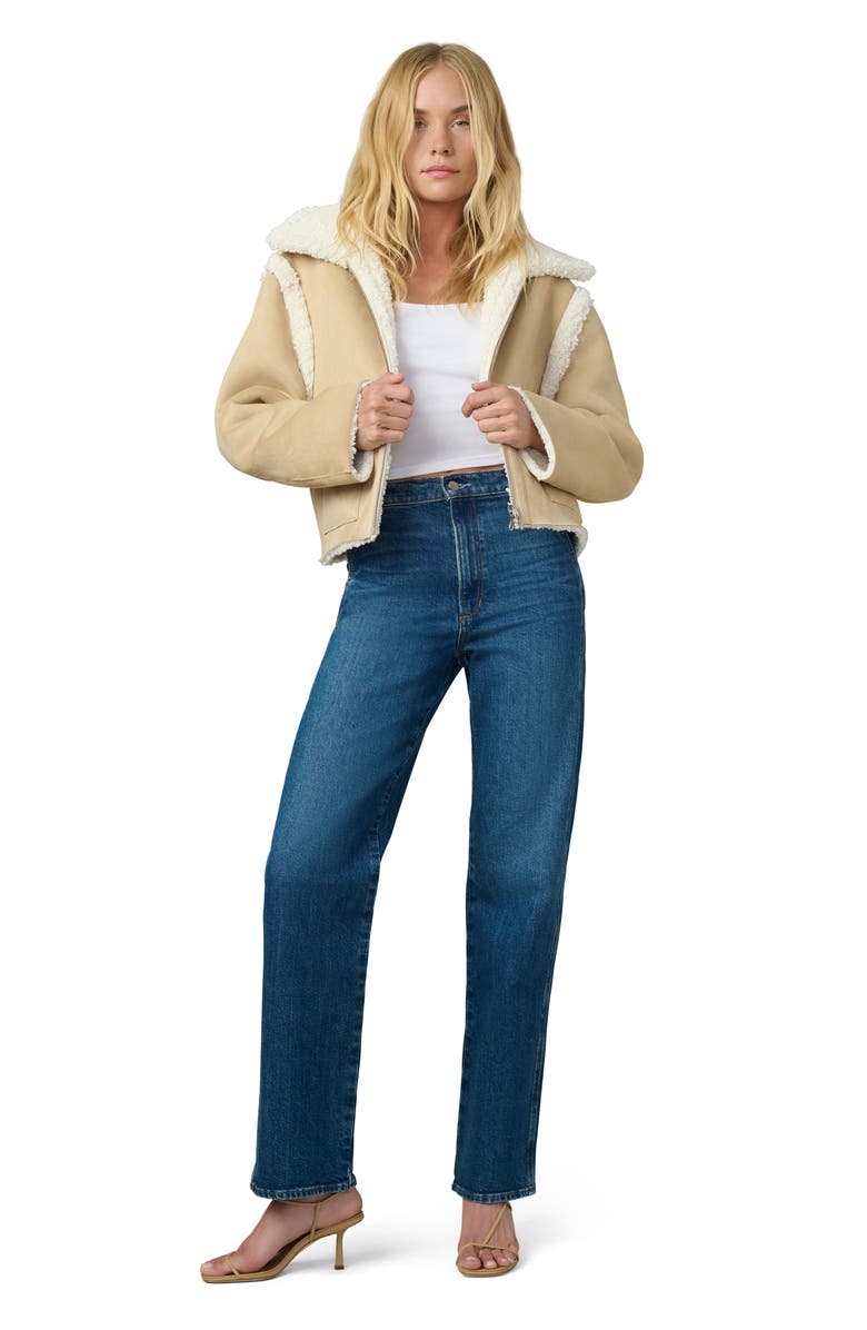 Joe's The Halle Reversible Faux Shearling Jacket, Alternate, color, Almond/ Cream