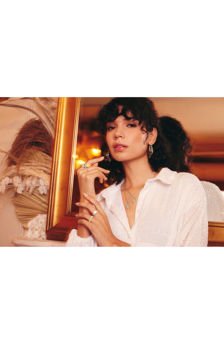 Sterling Forever Verity CZ Pavé Pendant Necklace, Alternate, color, 