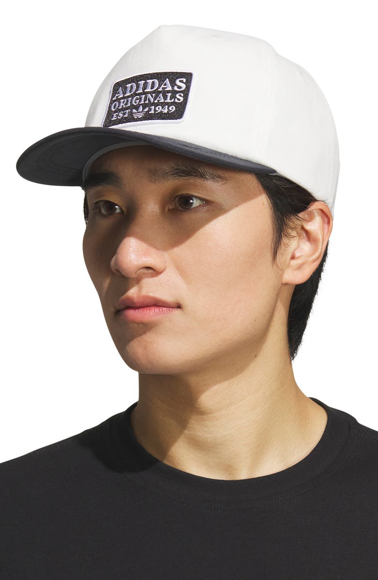 adidas Utility Patch Snapback Baseball Cap, Alternate, color, Off White/ Black/ White