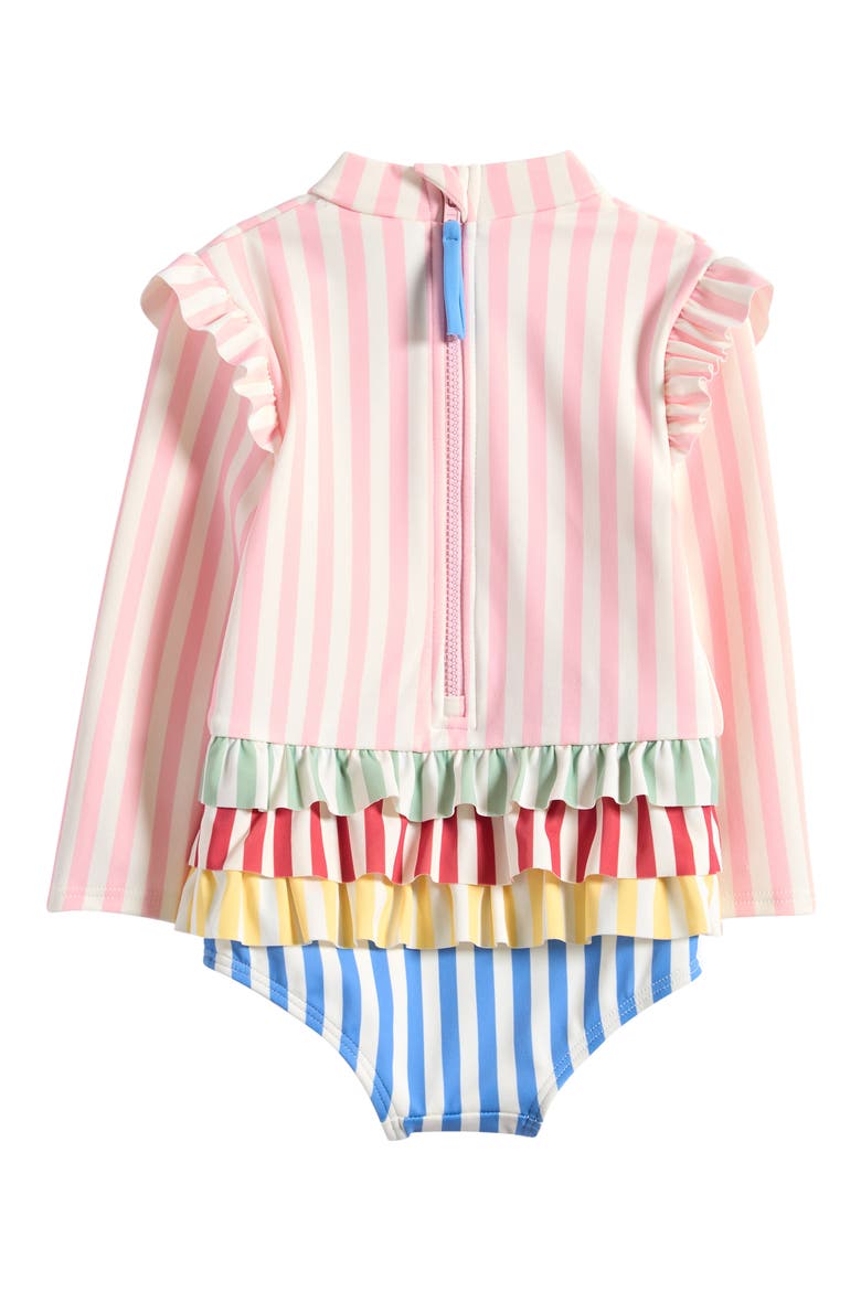 Stripe Long Sleeve One-Piece Swimsuit, Alternate, color, HOTCHPOTCH STRIPE