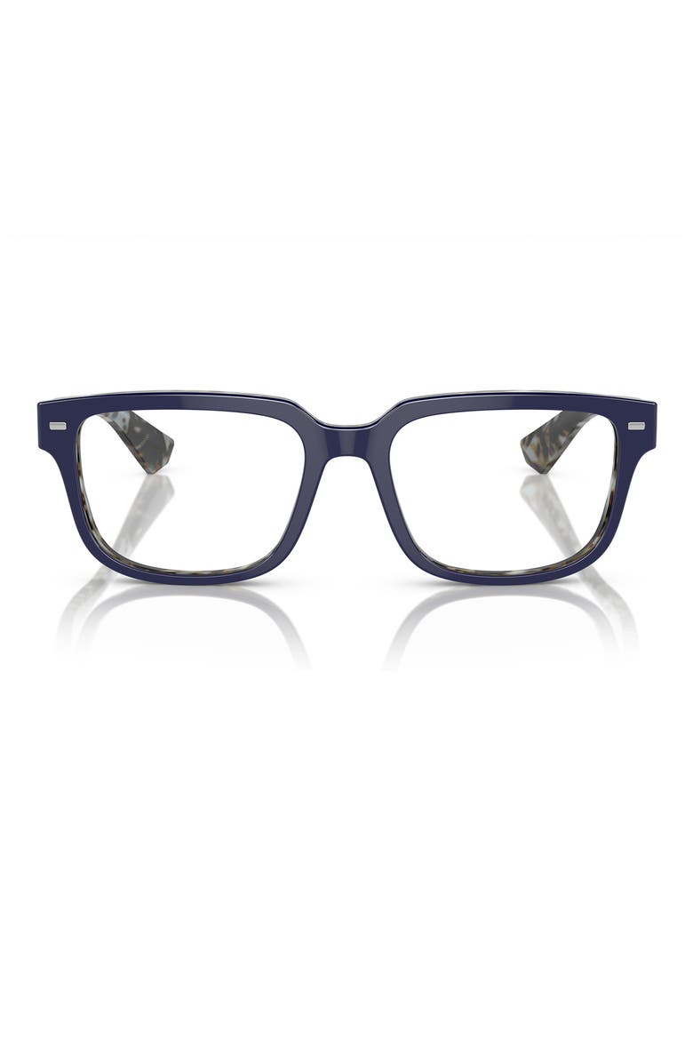 54mm Square Optical Glasses, Main, color, BLUE HAVANA / DEMO LENS