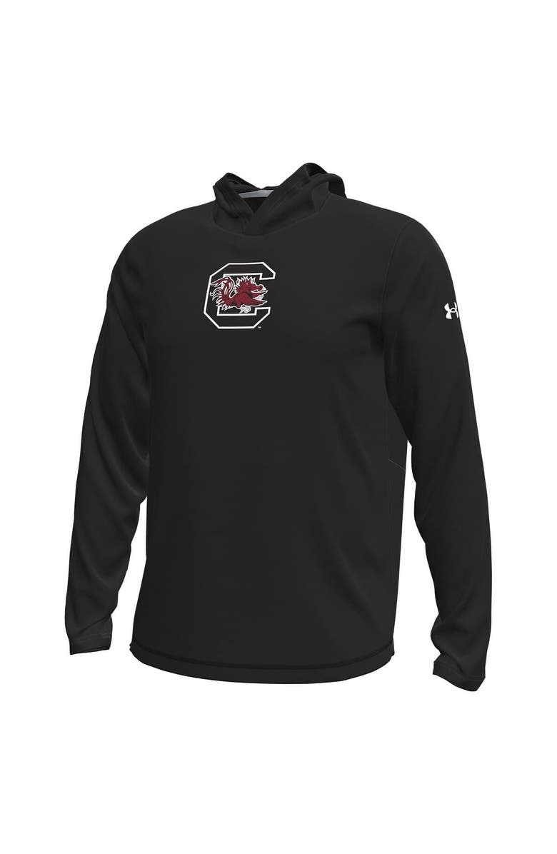 Under Armour Men's Under Armour Black South Carolina Gamecocks Sideline Knockout Long-Sleeve Hooded T-Shirt, Alternate, color, Black