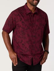 Synrgy by DXL Big & Tall Tonal Floral Sport Shirt V4