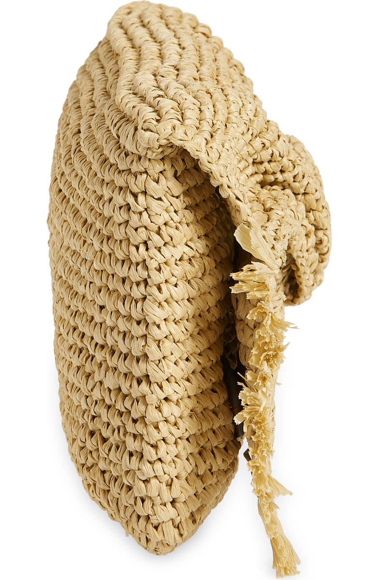 Anya Hindmarch Bow Crocheted Raffia Clutch, Alternate, color,