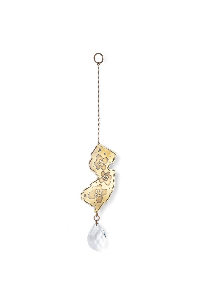 Matr Boomie New Jersey State Violet Engraved Suncatcher, Main, color, Brass