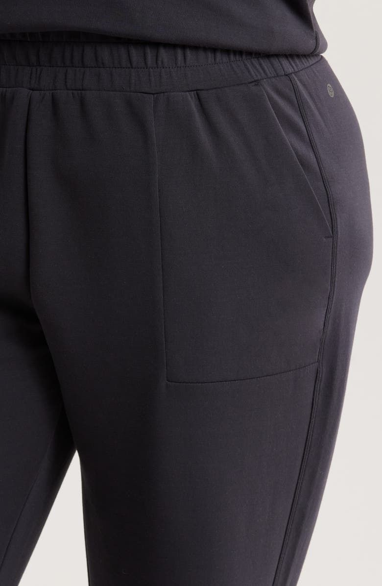 Zella Ultrasoft High Waist Knit Joggers, Alternate, color, Black