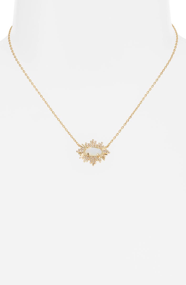 Kendra Scott Grayson Sunburst Pendant Necklace, Alternate, color, 