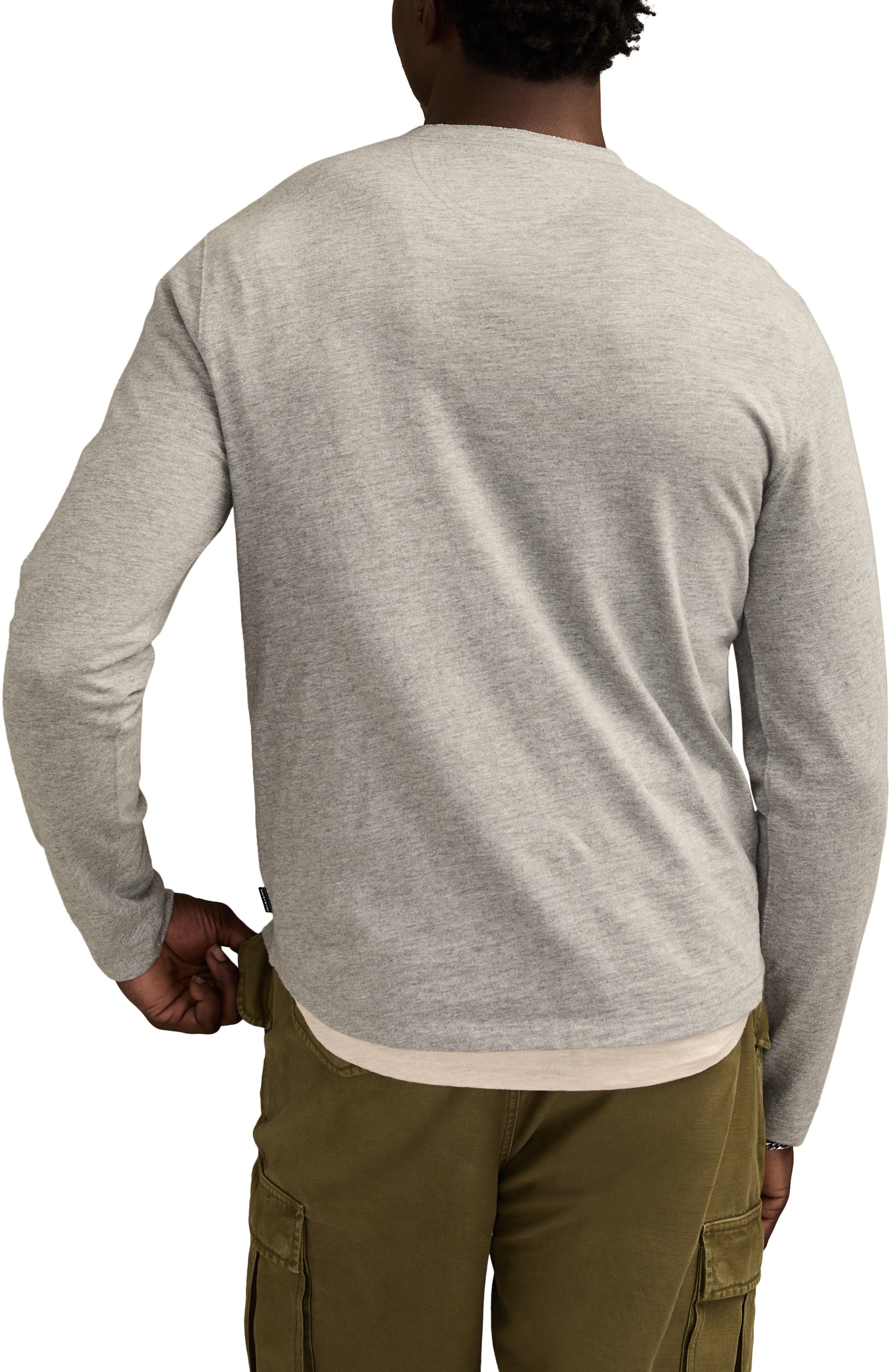 Slubbed Heather Cotton Henley - image 2