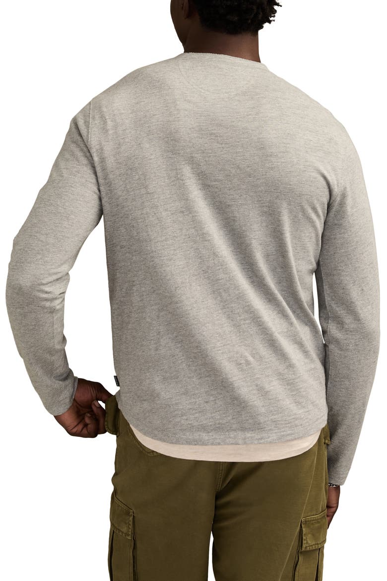 Slubbed Heather Cotton Henley, Alternate, color, HEATHER GREY