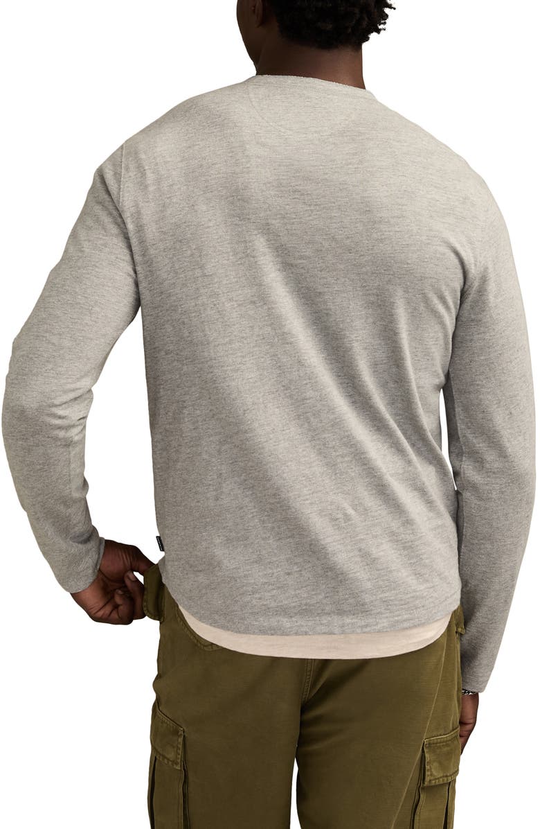 Lucky Brand Slubbed Heather Cotton Henley, Alternate, color, Heather Grey