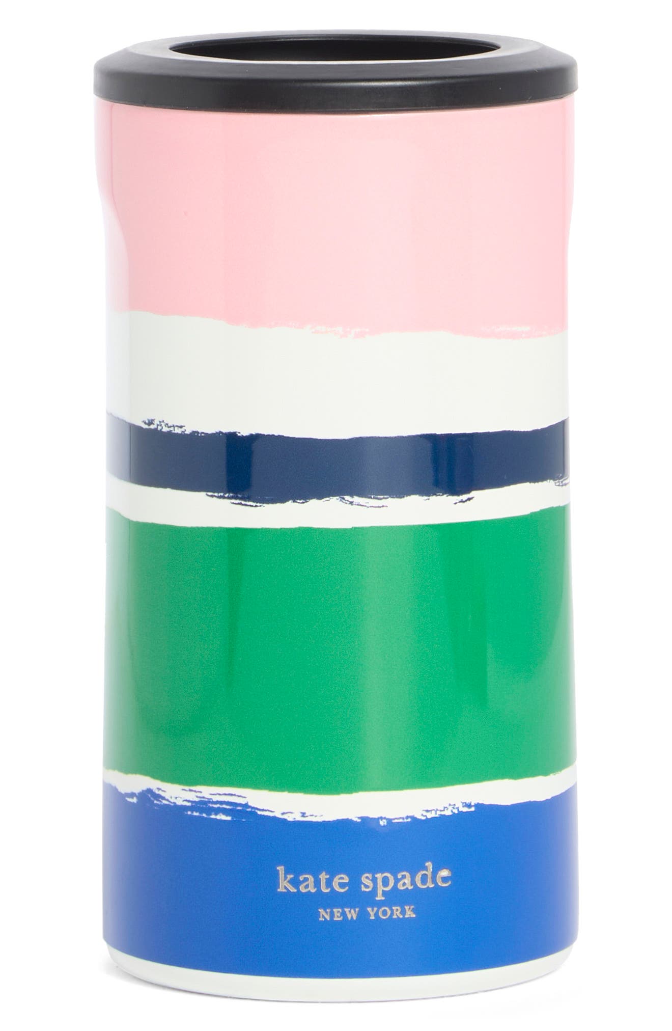 Striped Stainless Steel Can Koozie