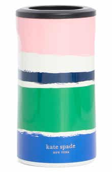 Striped Stainless Steel Can Koozie