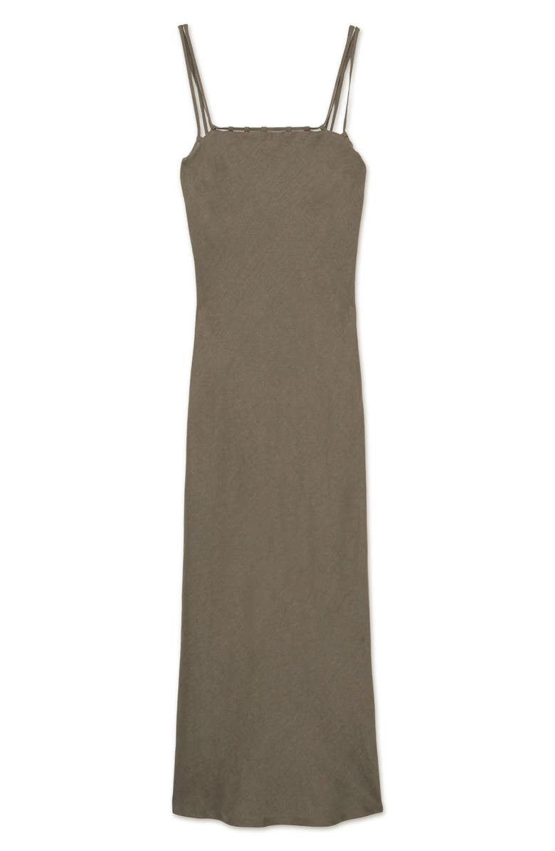 Reiss Roxanne Linen Sundress, Alternate, color, Khaki