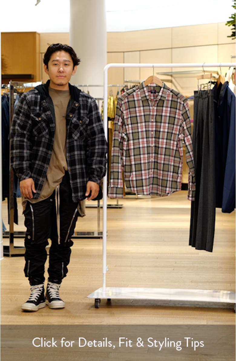 Larsen Regular Fit Cotton Flannel Button-Up Shirt, sales video thumbnail