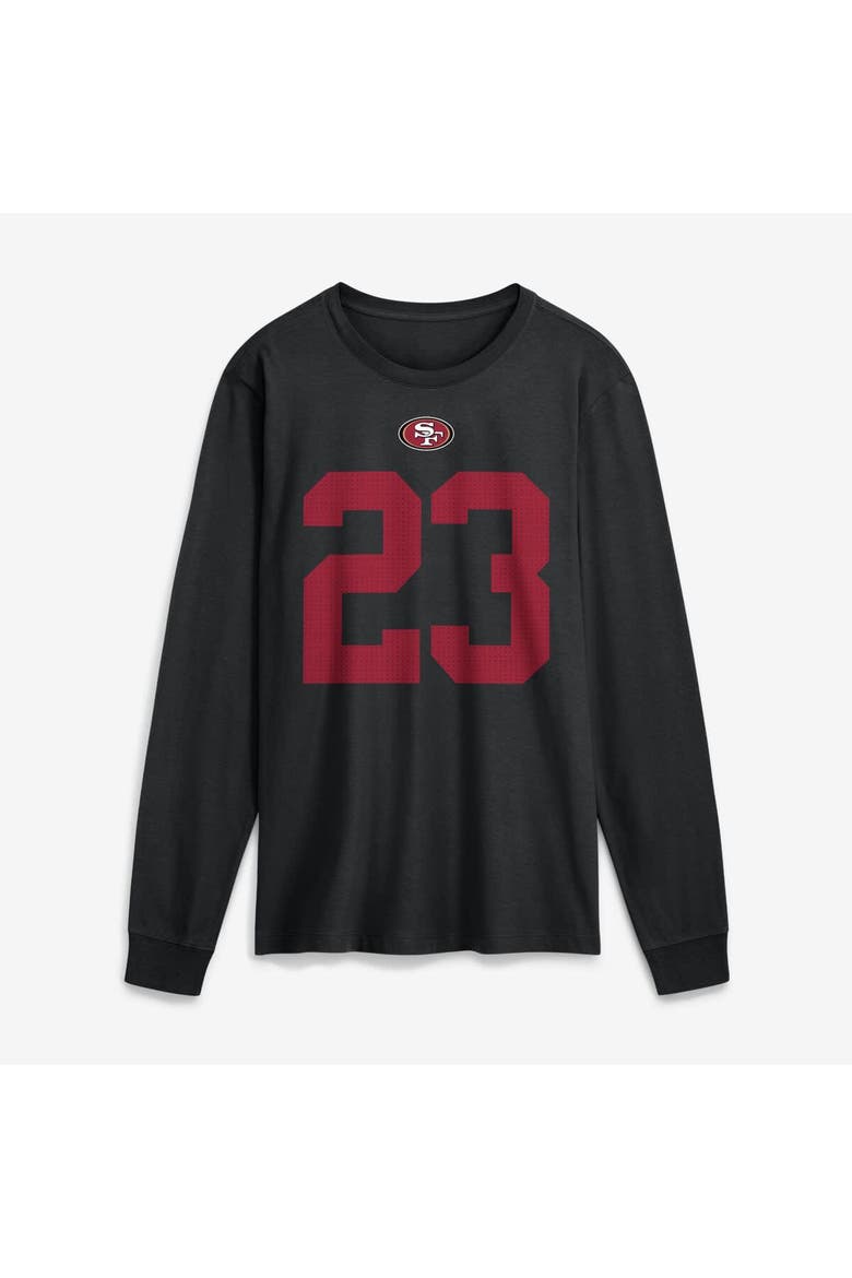 Men's Nike Christian McCaffrey Black San Francisco 49ers Name & Number Long Sleeve T-Shirt, Alternate, color, Black