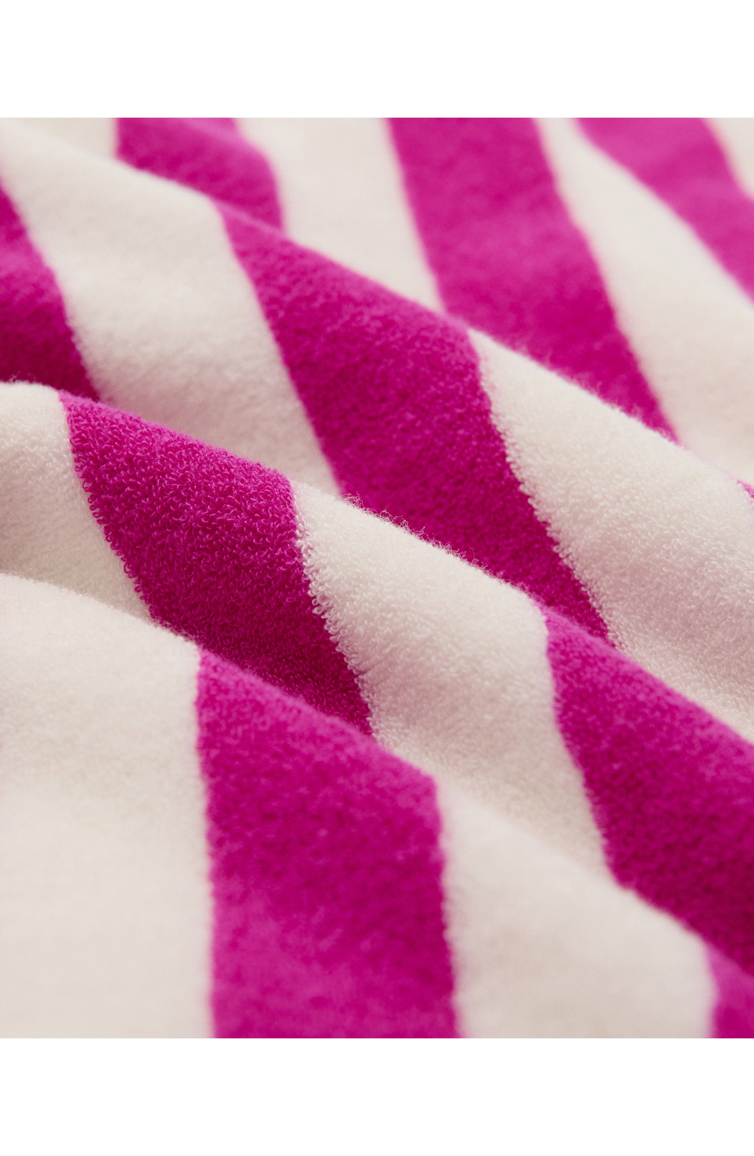 Striped Cotton Terry Tote Bag, Alternate, color, FUCHSIA