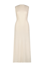 Lela Rose Pointelle Knit Scallop Edge Dress