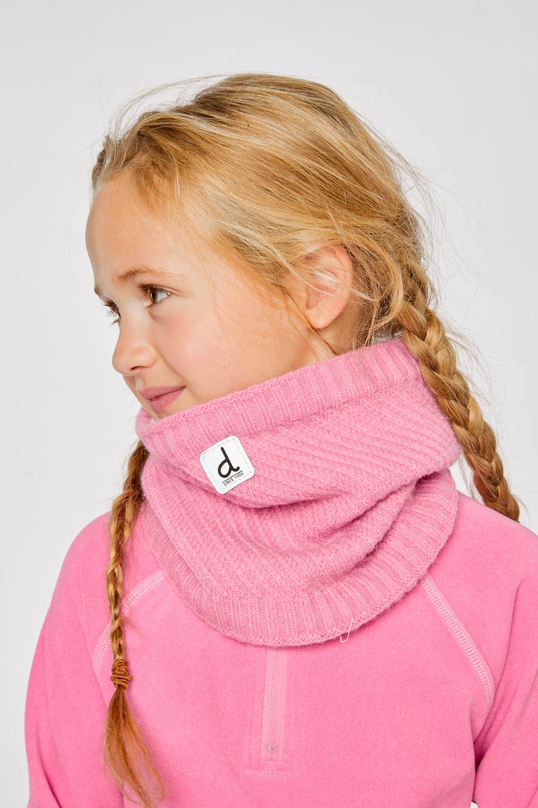Winter Knit Fleece Neckwarmer, Alternate, color, Pink