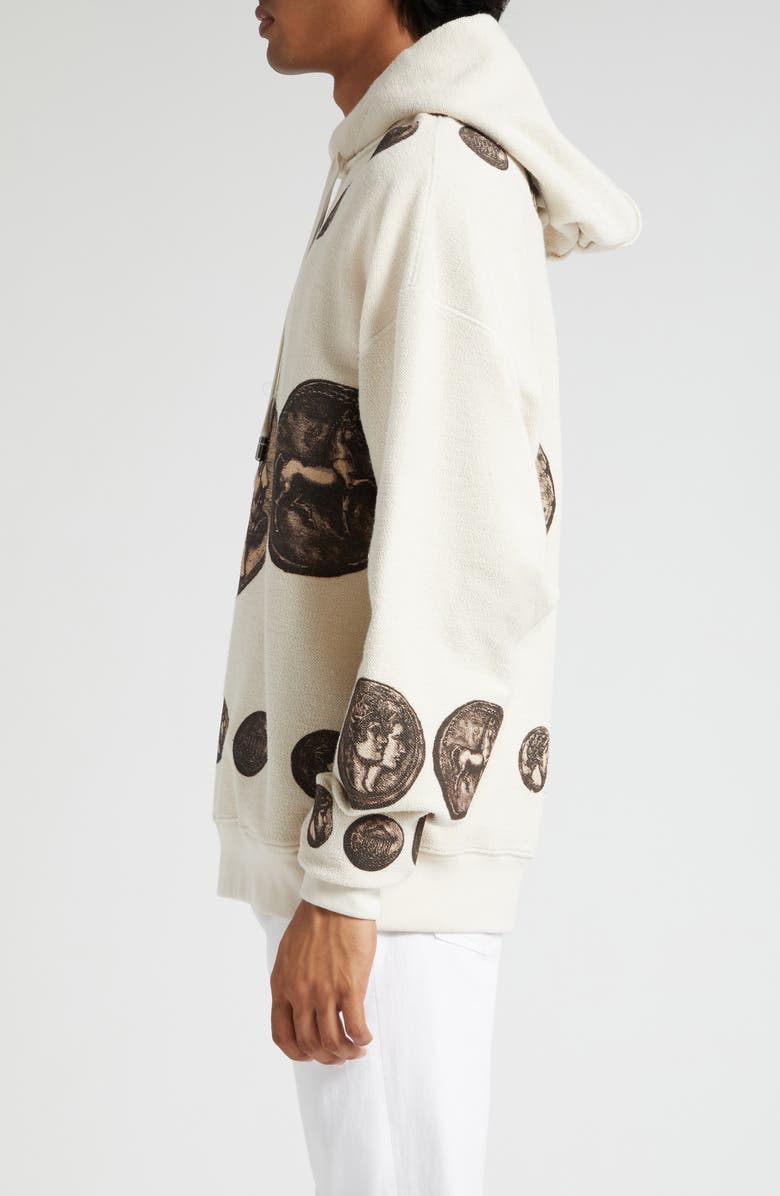 Dolce&Gabbana Coin Print Inside Out Jersey Hoodie, Alternate, color, 
